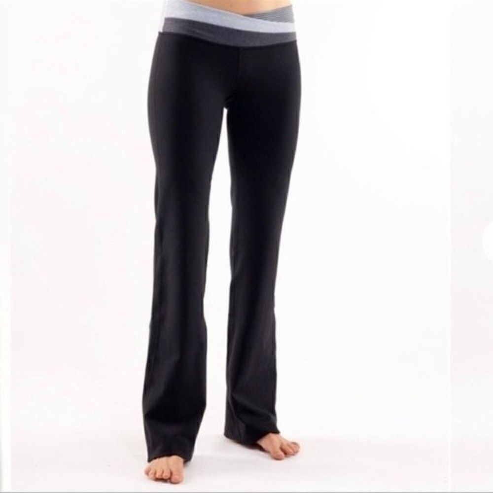 Lululemon Astro Groove leggings black blue gray 4 BoxB full length